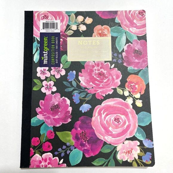 Mintgreen Recycled Composition Book Dot Ruled - Picture 1 of 3